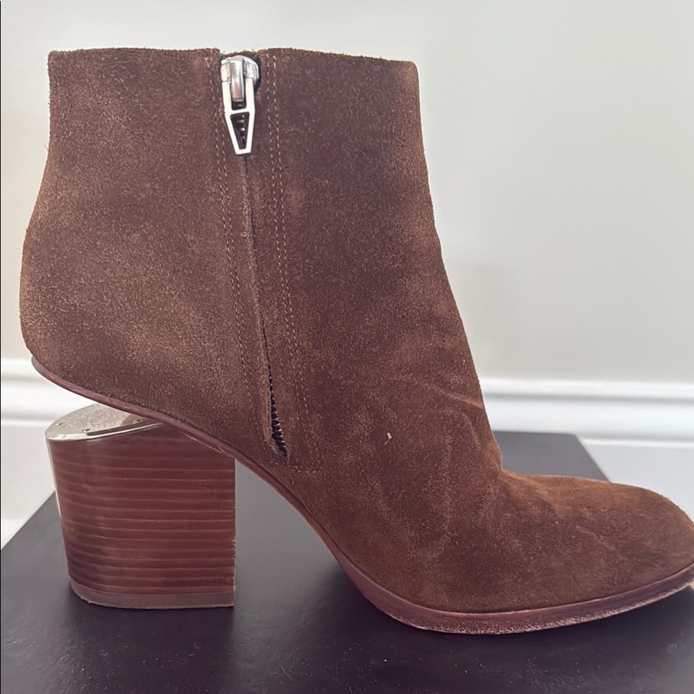 Alexander Wang Brown Ankle Booties with Suede Finish - Picture 3 of 5